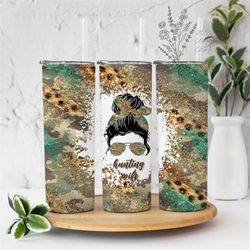 hunting 20 oz skinny tumbler hunting wife sublimation design