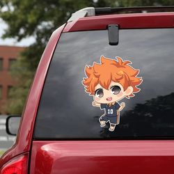 anime car decal, haikyu sticker, anime decal, shoyo hinata decal, anime sticker, manga sticker, haikyu decal for car