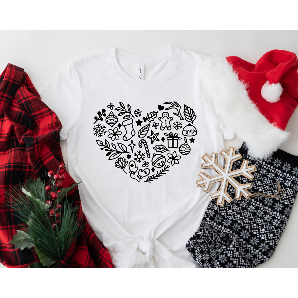 Christmas Heart Shirt, Christmas Shirt, Women Christmas Shirt, Gift for Christmas, Christmas Gifts, Gift for Her, Christmas Vacation - 2.jpg