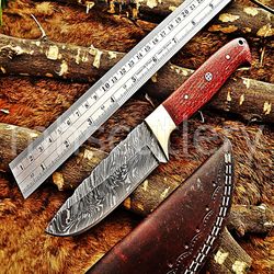 Custom Handmade Damascus Steel Hunting Skinner Knife With Micarta Sheet Handle. SK-40