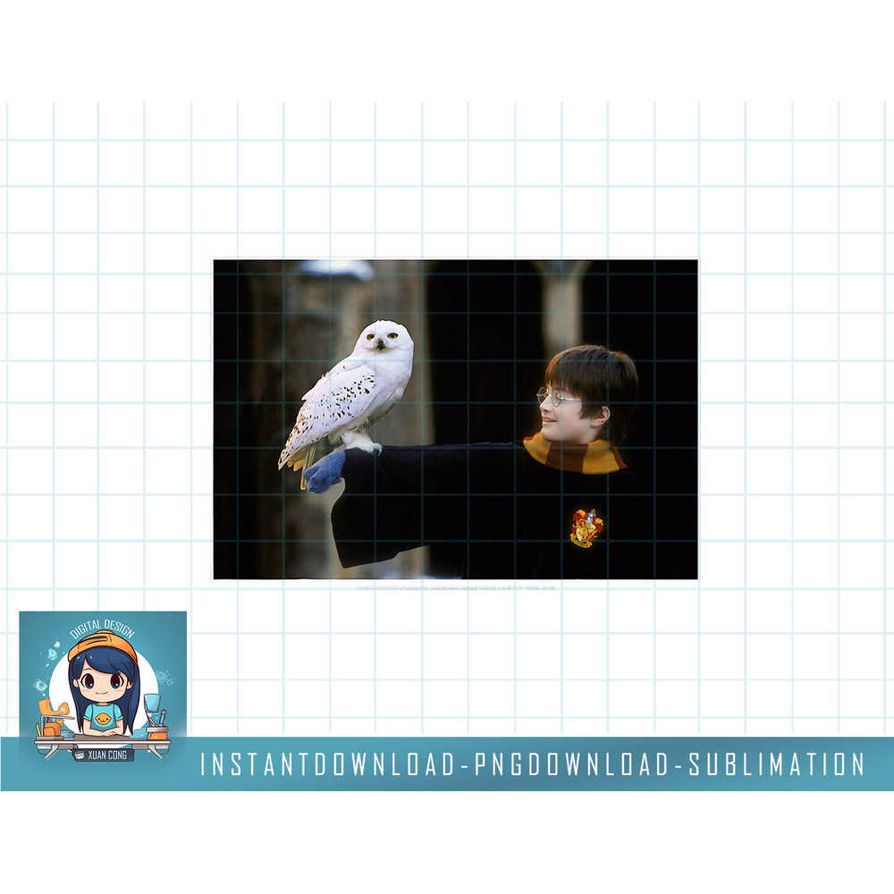 Harry Potter Harry And Hedwig Portrait png, sublimate, digital download.jpg