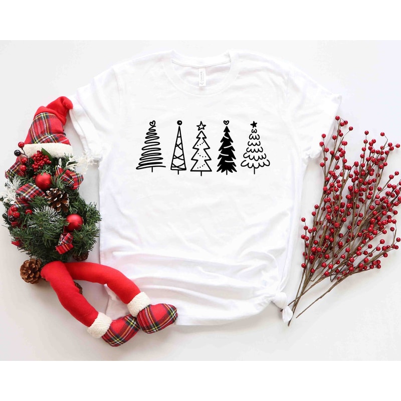 Christmas Tree Shirts, Plaid Christmas Tree Shirt, Christmas Tee, Cute Christmas Shirts, Holiday Shirt, Womens Winter Christmas Sweatshirt - 1.jpg