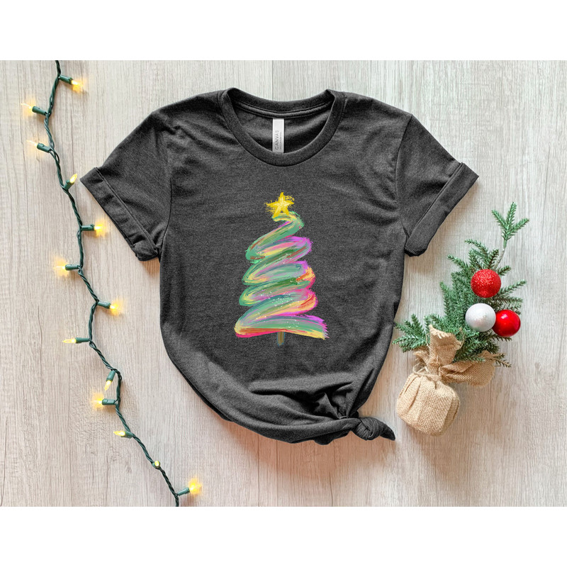 Christmas watercolor Sweatshirt, Christmas Sweater, Christmas Crewneck, Christmas Tree Sweatshirt, Holiday Sweaters, Winter Sweatshirt - 2.jpg