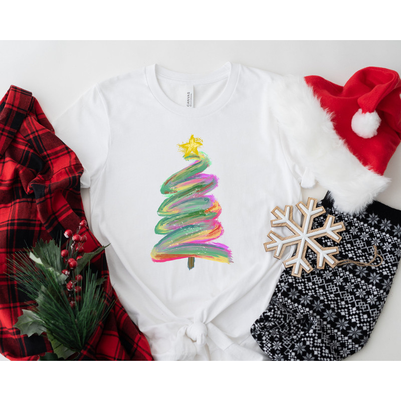 Christmas watercolor Sweatshirt, Christmas Sweater, Christmas Crewneck, Christmas Tree Sweatshirt, Holiday Sweaters, Winter Sweatshirt - 3.jpg