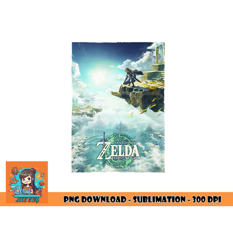 The Legend of Zelda Tears Of The Kingdom Box Art Poster png, digital download copy.jpg