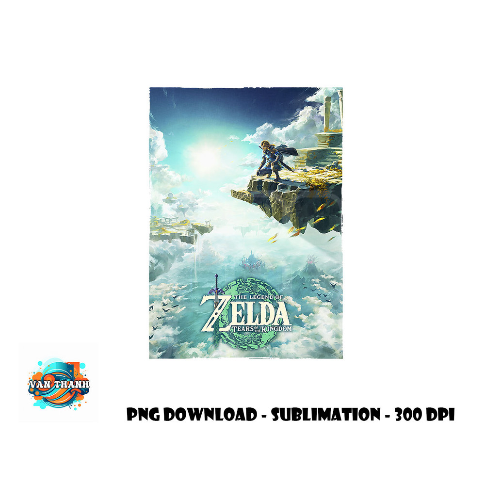 The Legend of Zelda Tears Of The Kingdom Box Art Poster png, digital download copy.jpg