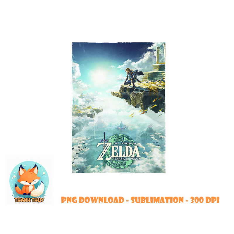 The Legend of Zelda Tears Of The Kingdom Box Art Poster png, digital download copy.jpg