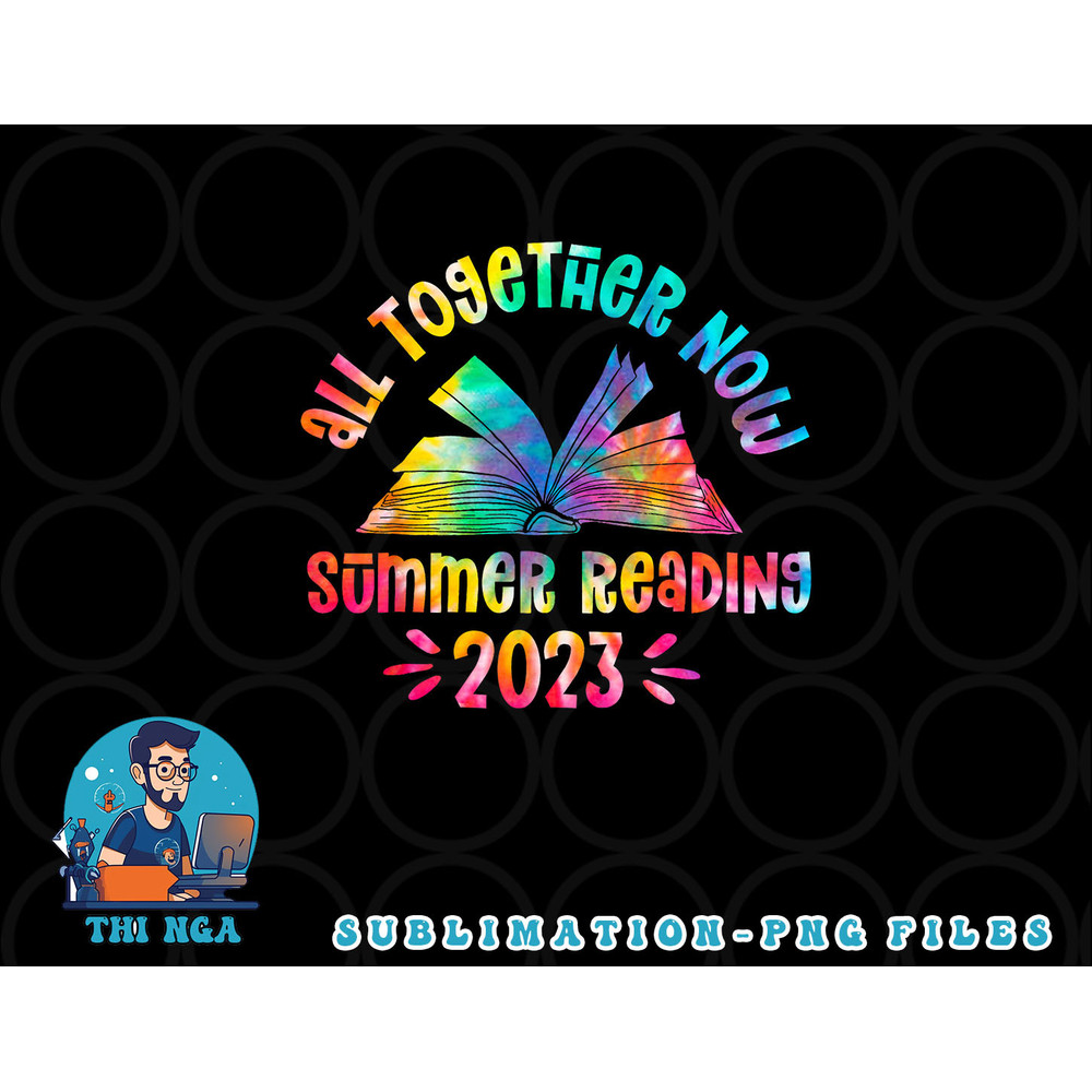 Tie Dye Book All Together Now Summer Reading Program 2023 png, digital download copy.jpg
