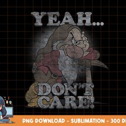 disney snow white grumpy leaning on axe yeah don t care png, sublimation, digital print
