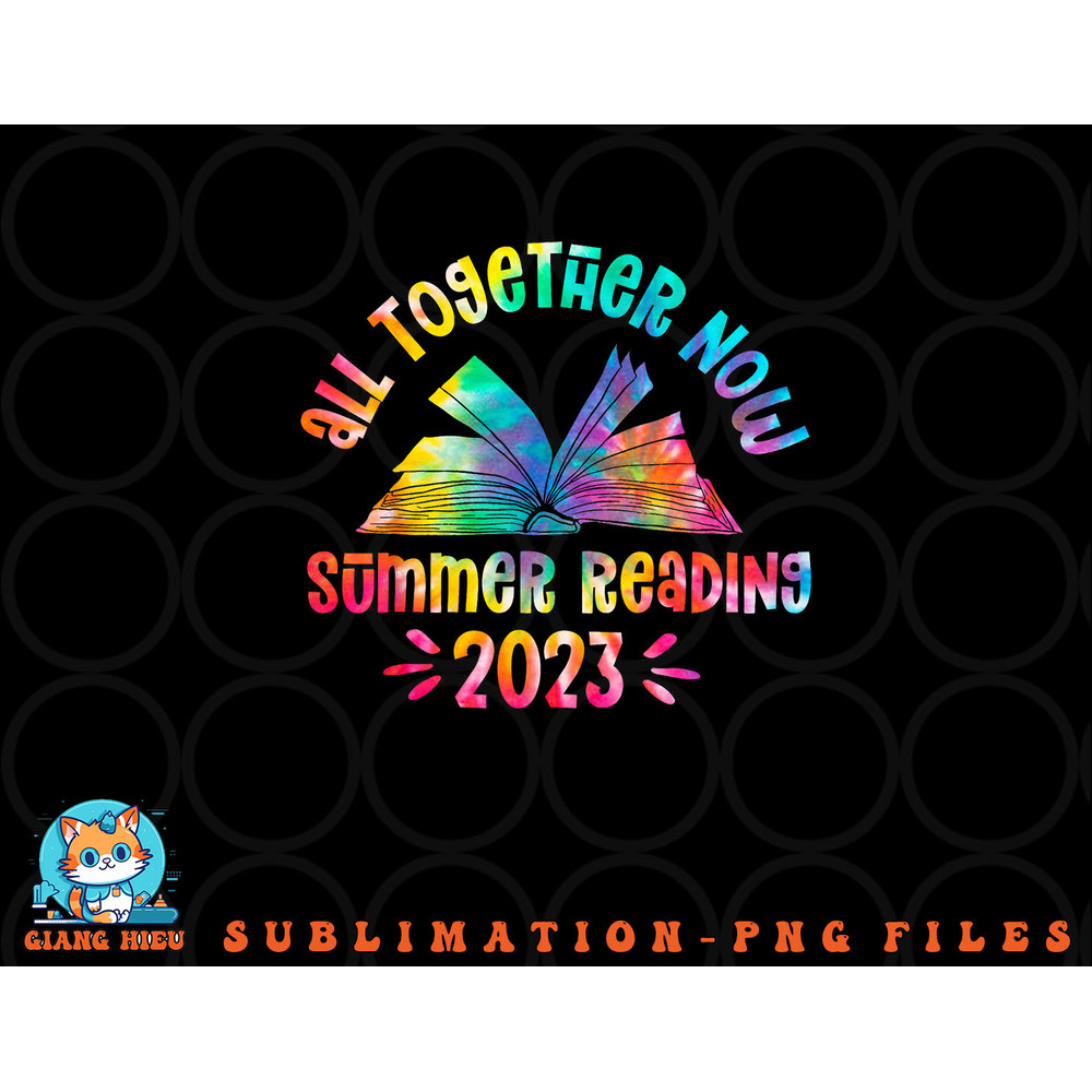 Tie Dye Book All Together Now Summer Reading Program 2023 png, digital download copy.jpg