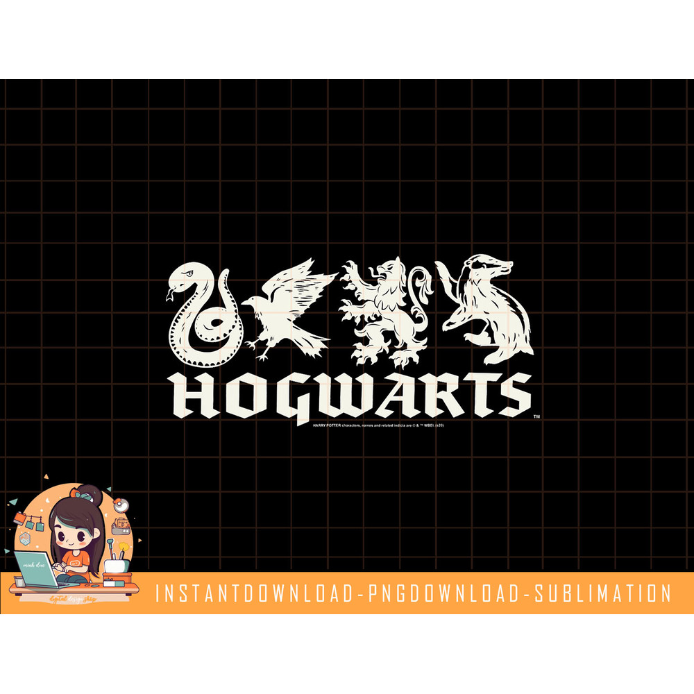 Harry Potter Hogwarts House Icons Line Up png, sublimate, digital download.jpg