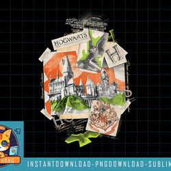 harry potter hogwarts scrapbook collage png, sublimate, digital download