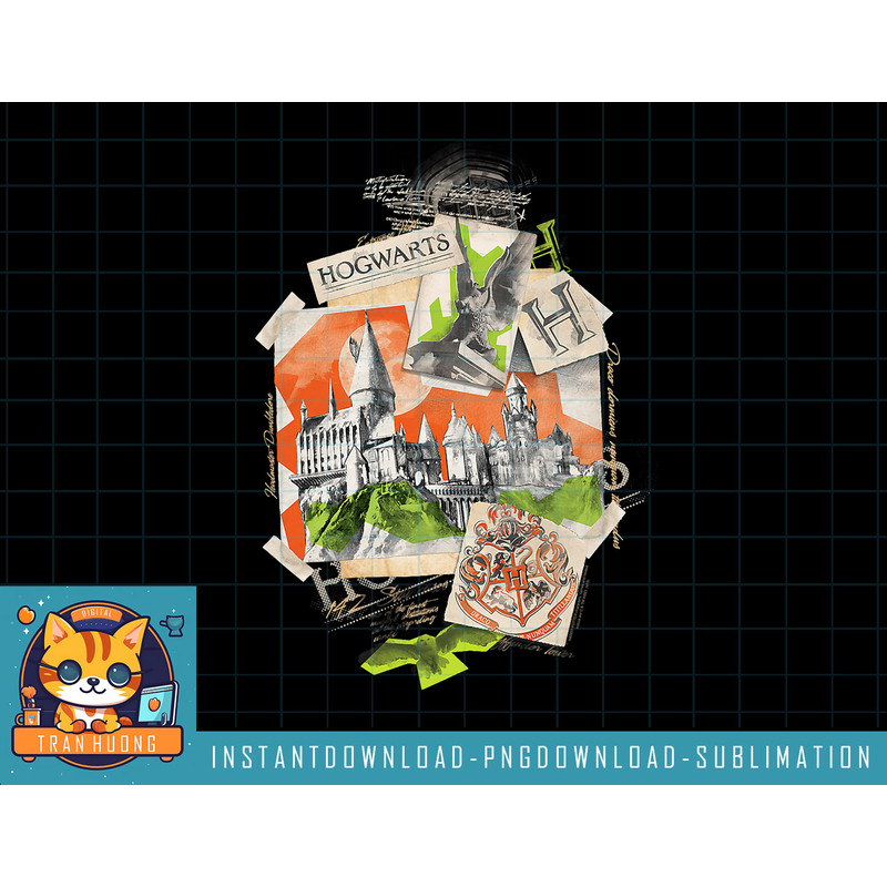 Harry Potter Hogwarts Scrapbook Collage png, sublimate, digital download.jpg