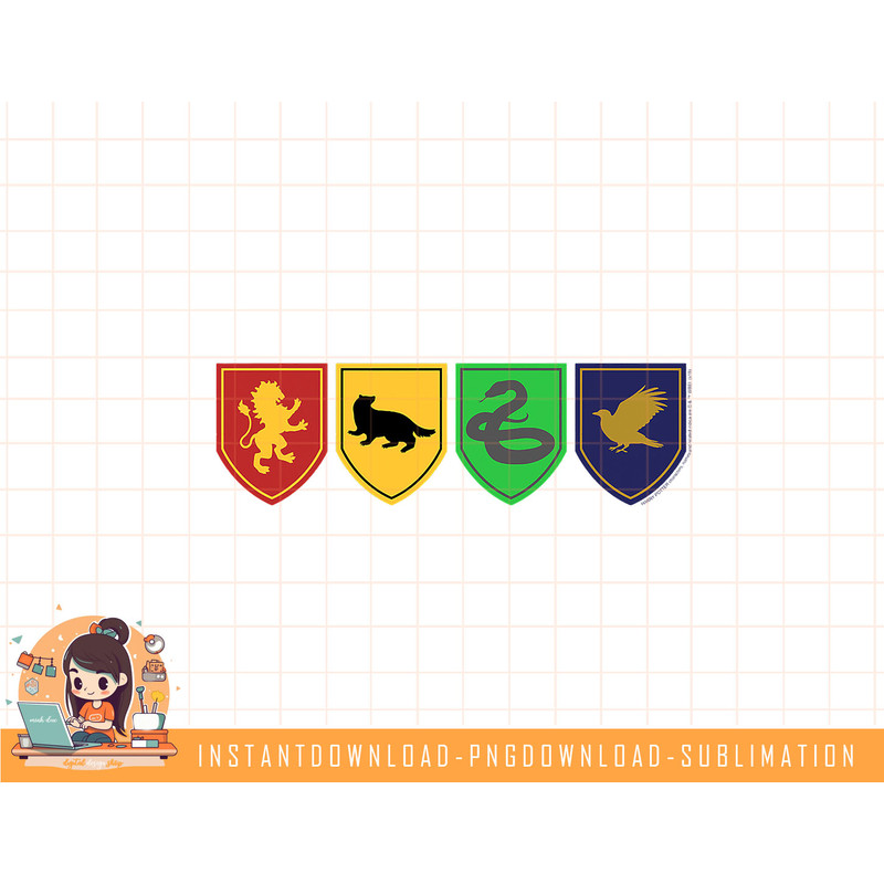 Harry Potter Hogwarts House Shields png, sublimate, digital download.jpg