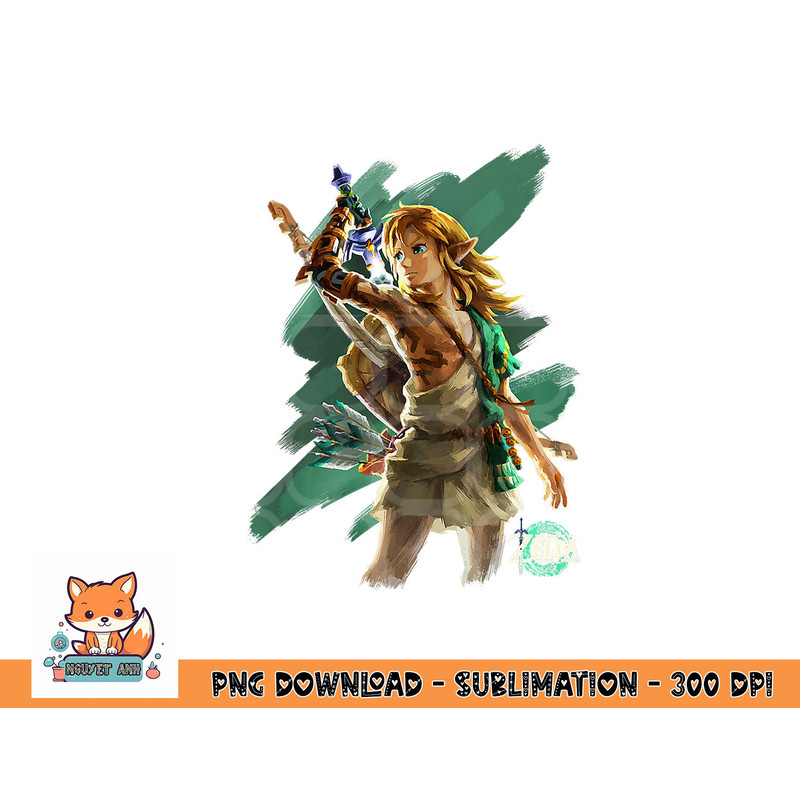 The Legend of Zelda Tears Of The Kingdom Link Hero Poster Premium png, digital download copy.jpg