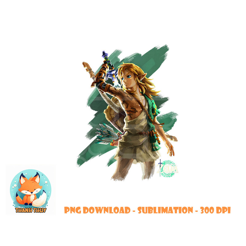 The Legend of Zelda Tears Of The Kingdom Link Hero Poster Premium png, digital download copy.jpg