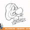 Disney Snow White Grumpy Line Art Big Face png, sublimation, digital print.jpg