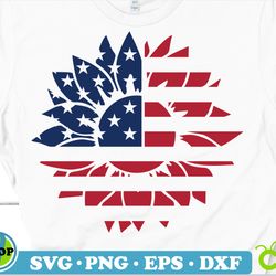 sunflower american flag svg png, sunflower usa flag svg, sunflower svg cricut, american flag svg, 4th of july svg
