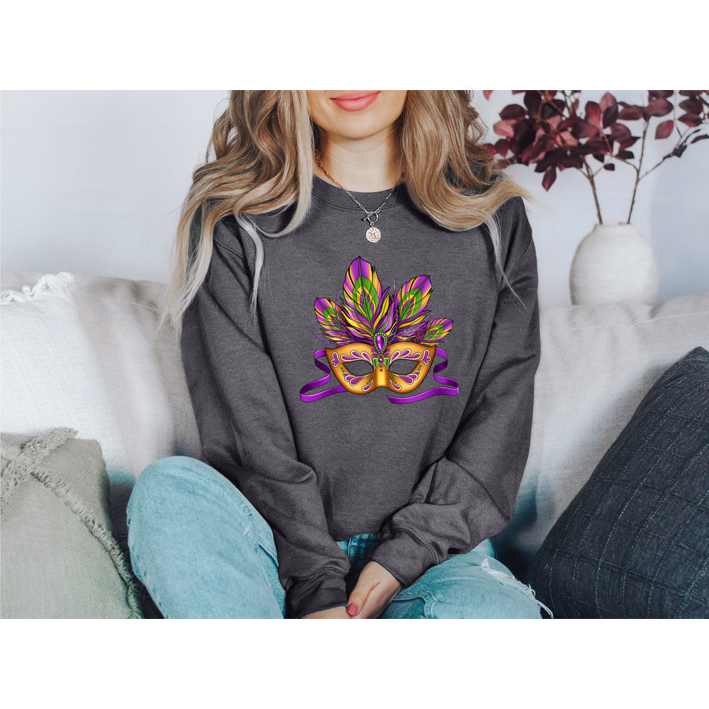 Cute Mardi Gras Sweatshirt, Mask Mardi Gras Sweatshirt , Mardi Sweatshirt, Mardi Gras Tee, Mardi Cow Sweatshirt, Mardi Gras Sweatshirt - 2.jpg