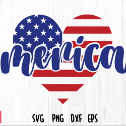 merica heart svg png, 4th of july svg png, patriotic heart svg, america svg, love usa svg, american flag svg