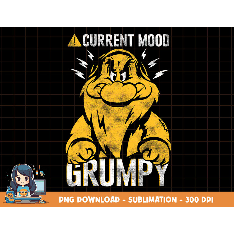 Disney Snow White Grumpy Mood Graphic T-Shirt png, sublimation, digital print.jpg