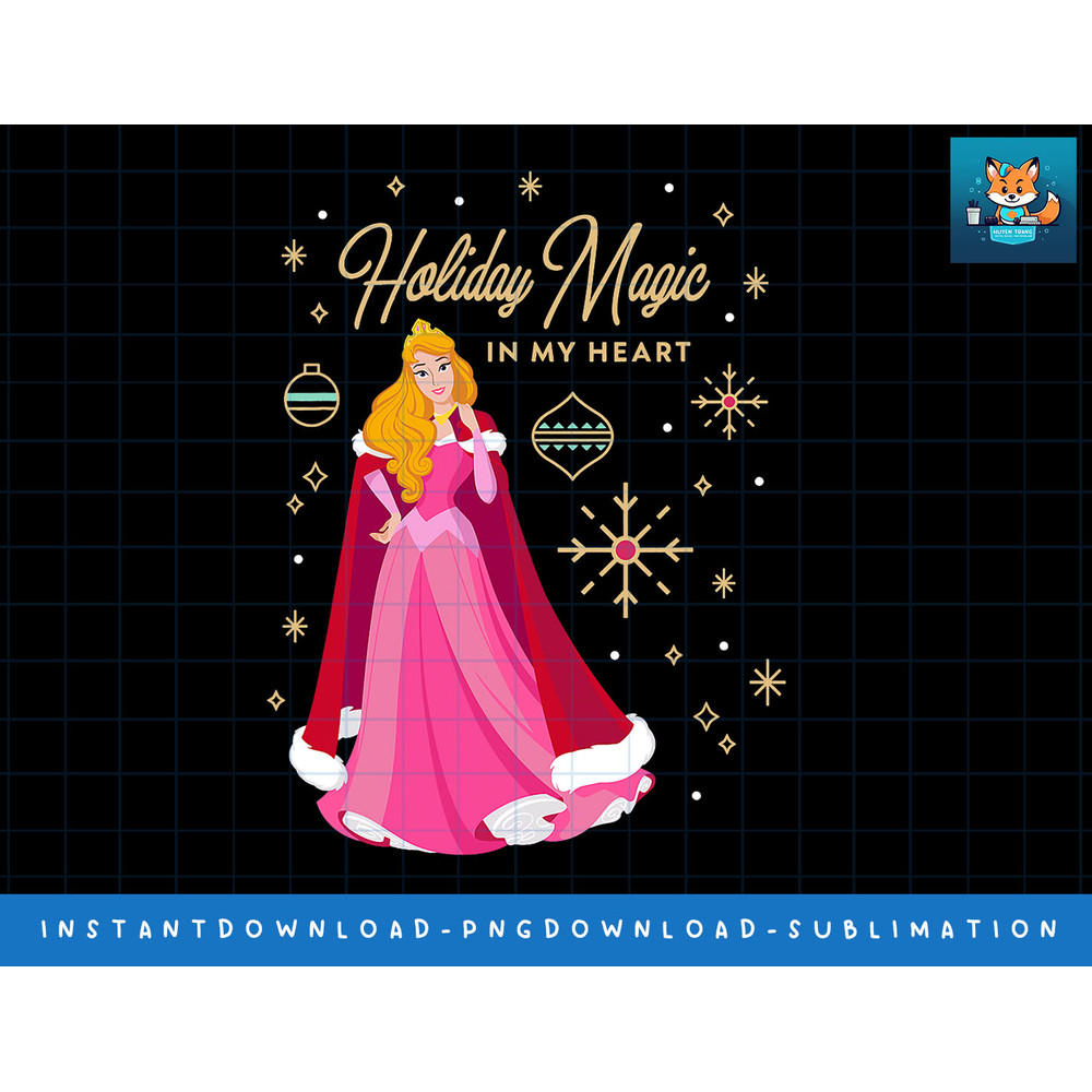 Disney Princess Aurora Holiday Magic in My Heart png, sublimate, digital print.jpg