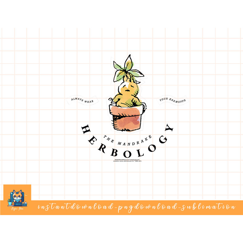 Harry Potter Herbology The Mandrake png, sublimate, digital download.jpg