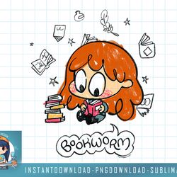 harry potter hermione granger book worm cartoon png, sublimate, digital download