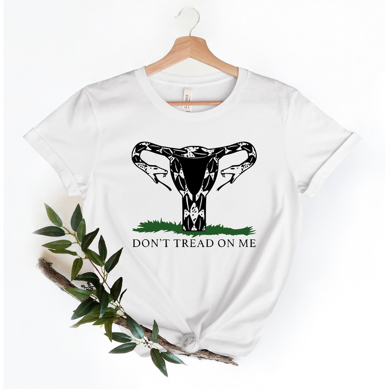 Don't Tread On Me Uterus Snake T-shirt, Protect Roe v Wade, Women's Pro Choice, Abortion Rights, Feminist Shirt, Texas Women Power - 1.jpg
