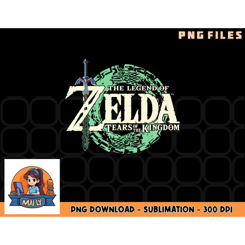 The Legend of Zelda Tears Of The Kingdom Official Logo Premium png, digital download copy.jpg