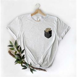 skeleton hands t-shirt | halloween spooky shirt, pocket skeleton peace sign ladies unisex tee