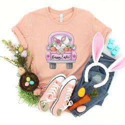 easter bunny truck shirt, easter truck shirt, easter bunny shirt, kids easter shirt, cute easter shirt,easter day shirt,