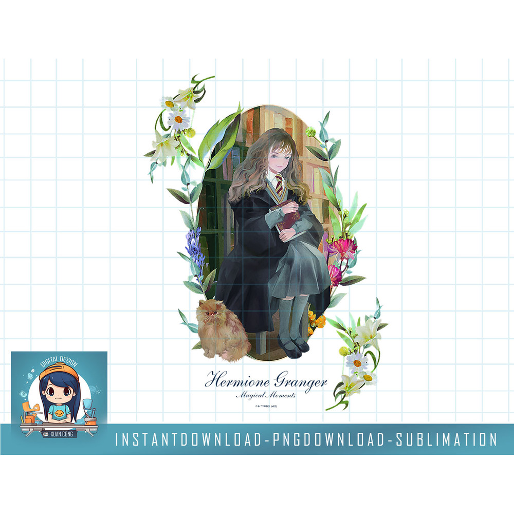 Harry Potter Hermione Granger Watercolor Portrait png, sublimate, digital download.jpg
