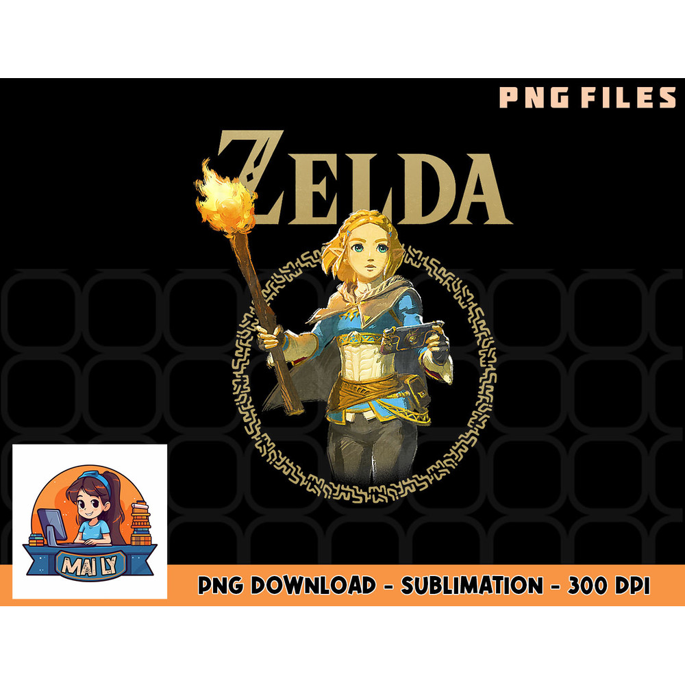 The Legend of Zelda Tears Of The Kingdom Zelda Portrait png, digital download copy.jpg