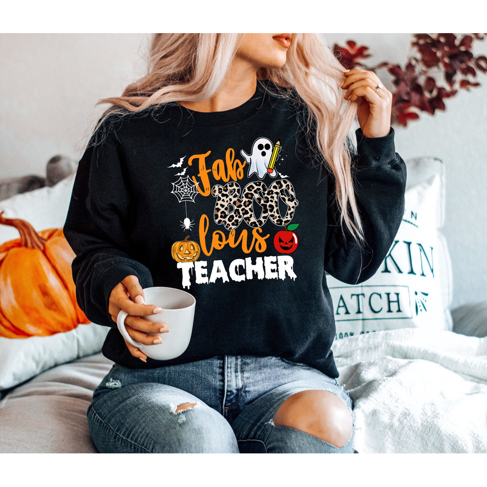 Faboolous Fabulous Boo Teacher Shirt, Cute Ghost Shirt, Funny Halloween Shirt, funny School spirit shirt, Halloween Gift - 1.jpg