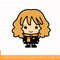 Harry Potter Hermione Granger Cute Cartoon Style Portrait png, sublimate, digital download.jpg