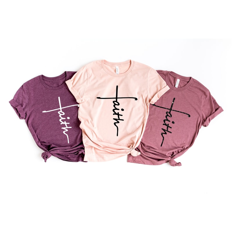 Faith Shirt, Faith Cross Shirt, Christian Gift, Faith Gift, Christian Shirts , Love and Grace Shirt, Faith Cross, Vertical Cross, Jesus - 1.jpg