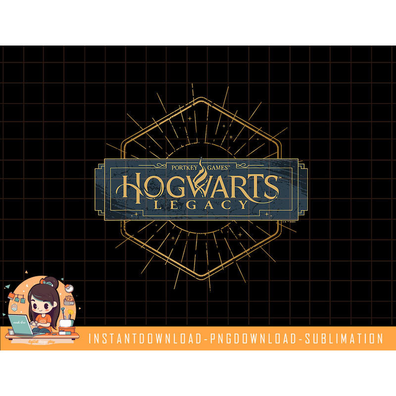 Harry Potter Hogwarts Legacy Logo With Marbled Background png, sublimate, digital download.jpg