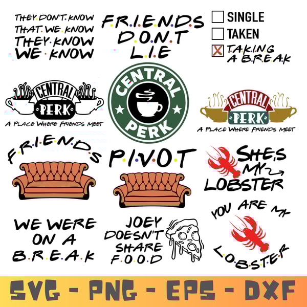 Friends Show SVG Bundle , friends svg, friends clipart, frie - Inspire ...