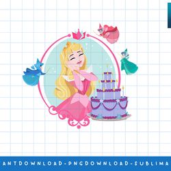disney princess aurora sleeping beauty birthday png, sublimate, digital print