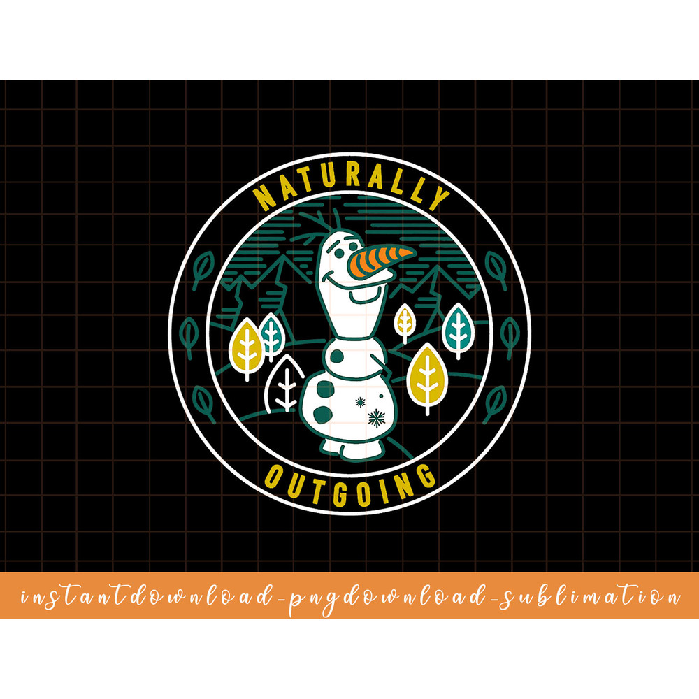 Disney Frozen 2 Olaf Naturally Outgoing png, sublimate, digital download.jpg