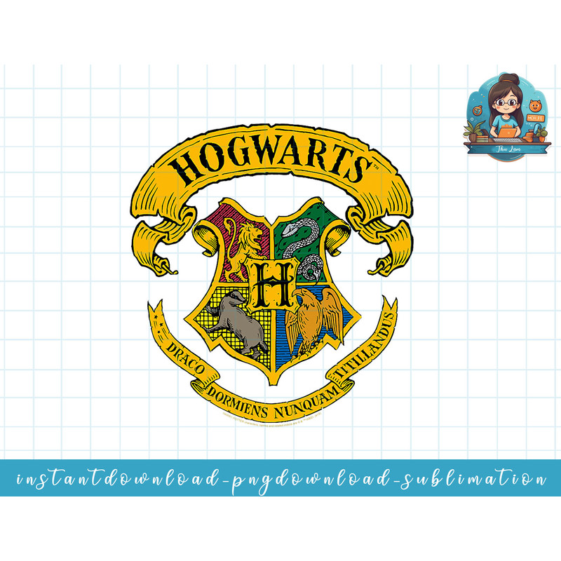 Harry Potter Hogwarts Crest png, sublimate, digital download.jpg