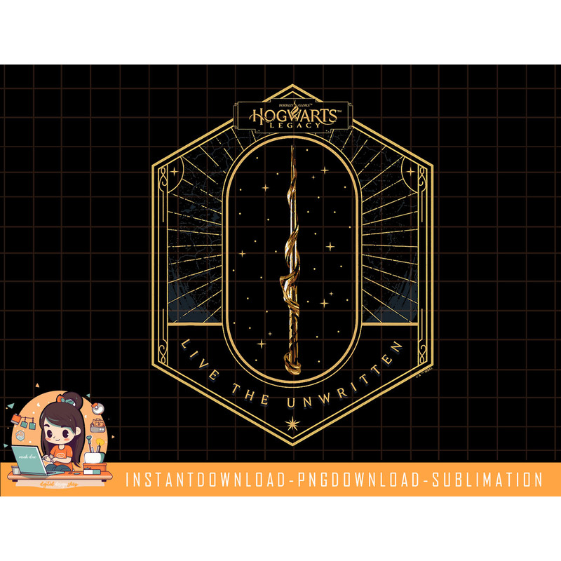 Harry Potter Hogwarts Legacy Wand, Live The Unwritten png, sublimate, digital download.jpg