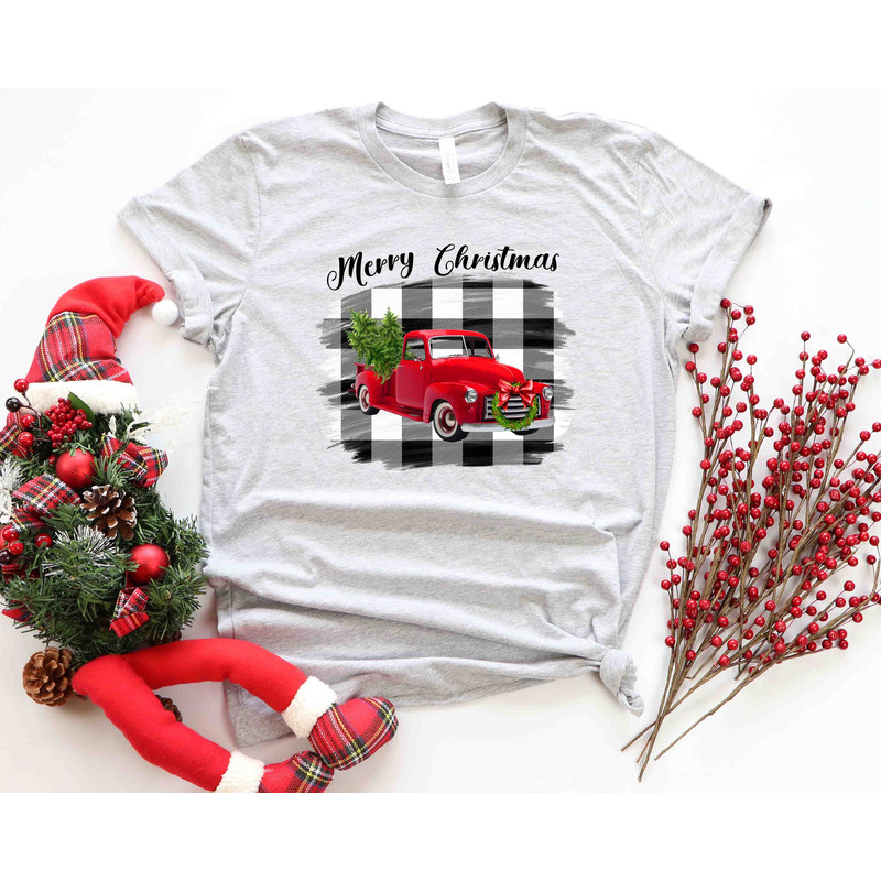 Farm Fresh Christmas Trees Truck Shirt, Christmas T-shirt, Christmas Family, Red Truck Shirt, Christmas Gift, Christmas Truck Family Shirts - 5.jpg
