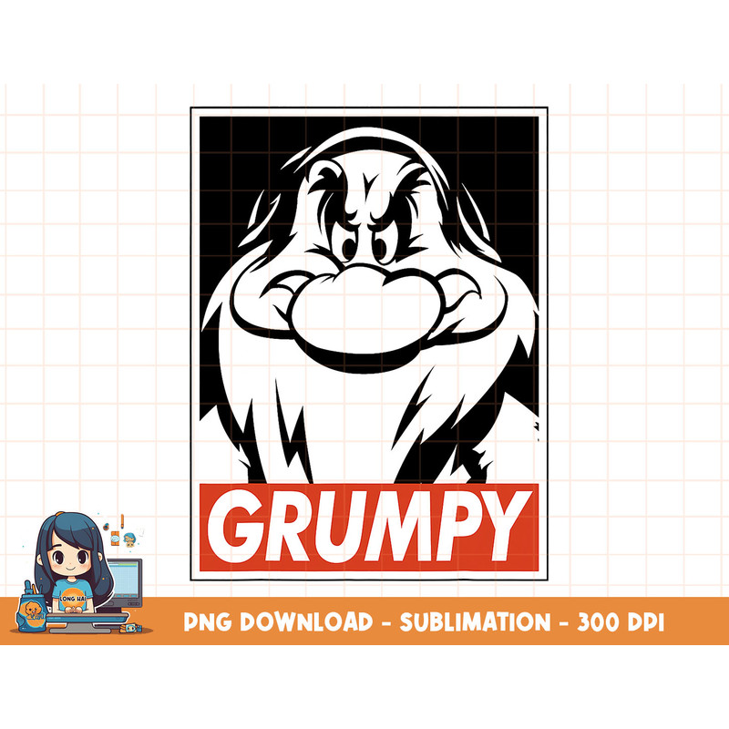 Disney Snow White Grumpy Streetwear Poster png, sublimation, digital print.jpg