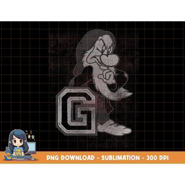 Disney Snow White Grumpy Varsity Letter Portrait png, sublim - Inspire ...