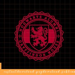 harry potter hogwarts alumni gryffindor house png, sublimate, digital download
