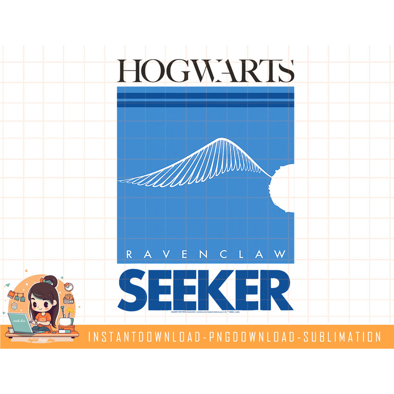Harry Potter Hogwarts Ravenclaw Seeker png, sublimate, digital download.jpg