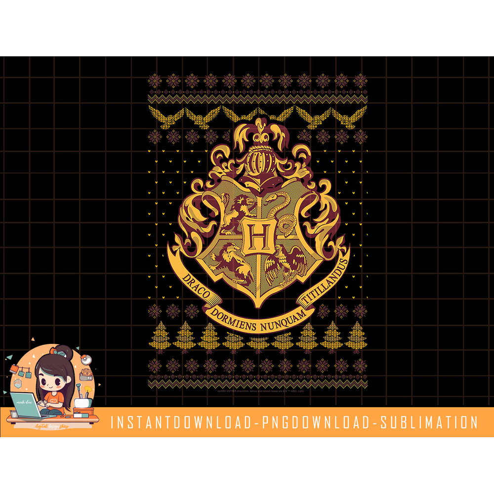 Harry Potter Hogwarts Ugly Christmas Sweater Pattern png, sublimate, digital download.jpg