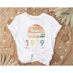 vintage 1979 shirt, 44th birthday gift, 1979 birthday shirt, daughter gift from dad, gift for birthday, birthday gift fo